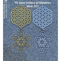 Flower of Life & Metatron Cube necklace