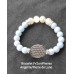 Bracelet Fleur de Vie avec Angelite et Pierre de Lune